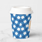 Gobelets En Papier Notre petit Citrouille bleu plaid premier annivers (Droite)