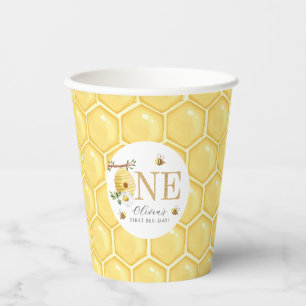 Gobelets En Papier Notre Petit Miel Abeille 1er Jour d'Abeille Annive