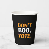 Gobelets En Papier "N'oublie pas, vote" Halloween noir et blanc (Verso)