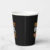 Gobelets En Papier "N'oublie pas, vote" Halloween noir et blanc (Droite)