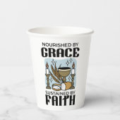 Gobelets En Papier Nourished by Grace, Sustained by Faith Design (Verso)