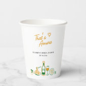 Gobelets En Papier Nourriture italienne rustique C'est de l'amour Ent (Verso)