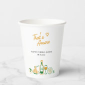 Gobelets En Papier Nourriture italienne rustique C'est de l'amour Ent (Recto)