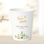 Gobelets En Papier Nourriture italienne rustique pour la douche de la