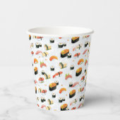 Gobelets En Papier Nourriture japonaise : Motif de sushi (Verso)