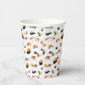 Gobelets En Papier Nourriture japonaise : Motif de sushi (Droite)