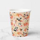 Gobelets En Papier Nourriture japonaise : Motif de sushi 3 (Recto)
