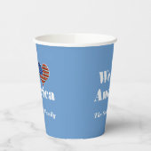 Gobelets En Papier Nous aimons l'Amérique (Gauche)