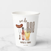 Gobelets En Papier Nous faisons barbecue barbecue nuptiale douche cou (Verso)