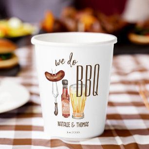 Gobelets En Papier Nous faisons un BBQ barbecue enterrement de vie de