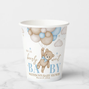 Gobelets En Papier Nous pouvons attendre plus tard Baby shower tasse 