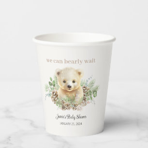 Gobelets En Papier Nous Pouvons Attendre Rapidement Cub Baby shower O