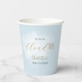 Gobelets En Papier Nous sommes sur Cloud 9 Elegant Script Dreamy Baby (Recto)