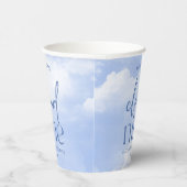 Gobelets En Papier Nous Sommes Sur Cloud Neuf Baby shower Bleu (Droite)
