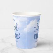 Gobelets En Papier Nous Sommes Sur Nuage Neuf Bleu 9e Fête Anniversai (Droite)
