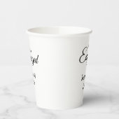 Gobelets En Papier Nous sommes un couple fiancé nom romantique stylé (Gauche)