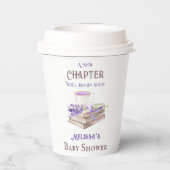 Gobelets En Papier Nouveau chapitre Début Brunch Lavande Baby Shower (Verso)