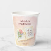 Gobelets En Papier Nouveau chapitre Storybook Rose Fête des mariées (Recto)