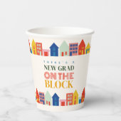 Gobelets En Papier Nouveau Grad Sur Le Parti De Graduation En Bloc (Recto)