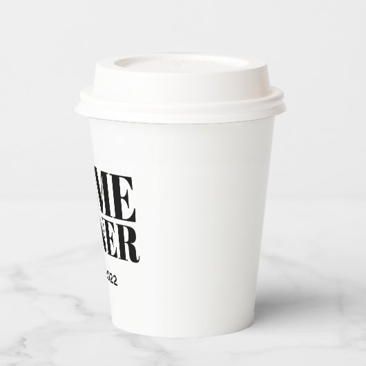 Gobelets En Papier Nouveau propriétaire (Gauche)