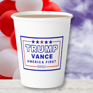 Gobelets En Papier Nouveauté post-électorale Trump-Vance 2024 8oz