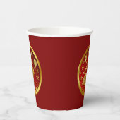 Gobelets En Papier Nouvel An Chinois 2023 Rabbit Red Gold (Gauche)