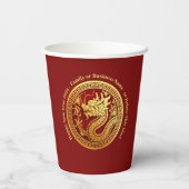 Gobelets En Papier Nouvel An Chinois 20xx Ajouter Nom Dragon (Verso)