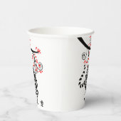 Gobelets En Papier Nouvel An chinois du tigre et des fleurs rouges (Droite)