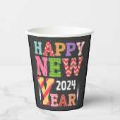 Gobelets En Papier Nouvel an drôle et heureux (Recto)