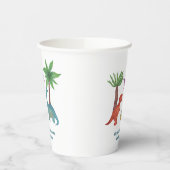 Gobelets En Papier Nouvel anniversaire à thème de dinosaure à l'aquar (Gauche)