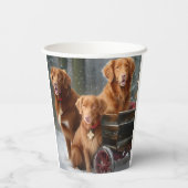 Gobelets En Papier Nouvelle-Écosse Duck Toller Retriever Snowden (Verso)