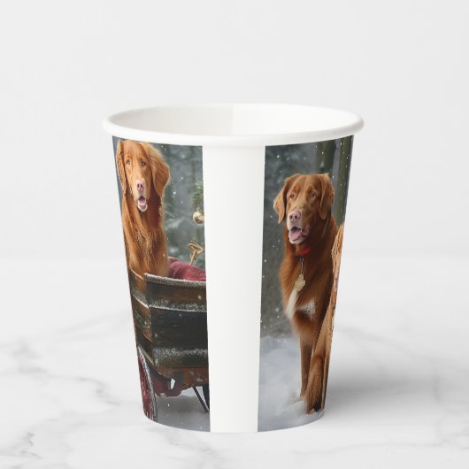 Gobelets En Papier Nouvelle-Écosse Duck Toller Retriever Snowden (Gauche)