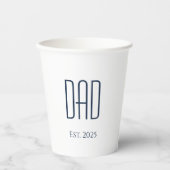 Gobelets En Papier Nouvelle Fête des pères papa simple (Recto)