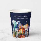 Gobelets En Papier Nouvelle-Orléans Nola Louisiana - Mariage d'aquare (Verso)