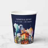 Gobelets En Papier Nouvelle-Orléans Nola Louisiana - Mariage d'aquare (Recto)