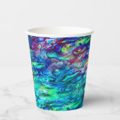 Gobelets En Papier Nouvelle-Zélande Abalone Paua Shell Motif 1 (Recto)