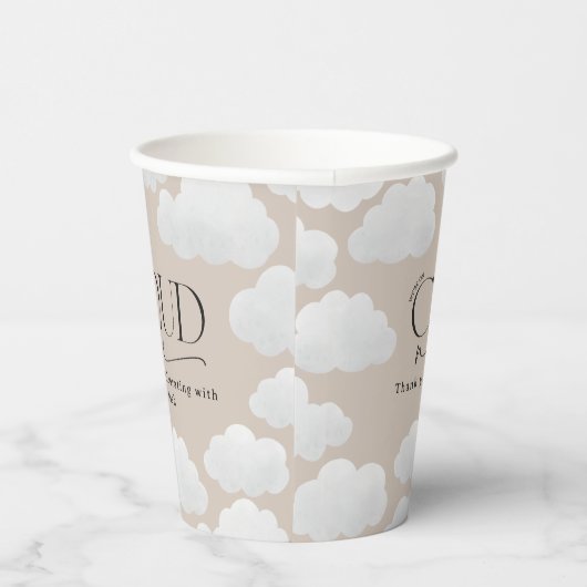 Gobelets En Papier Nuage naturel beige neuf douche moderne design (Droite)