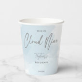 Gobelets En Papier Nuage neuf baby showers gris bleu poussiéreux (Verso)