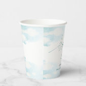 Gobelets En Papier Nuage Neuf Fête des mariées bleue et blanche rêve (Droite)