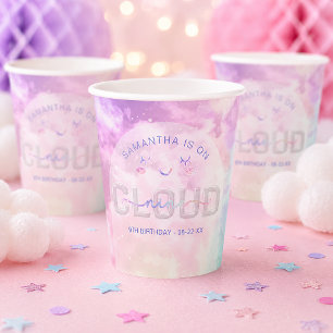 Gobelets En Papier Nuage Neuf tasses à papier 9e anniversaire - Kawai