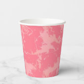 Gobelets En Papier Nuage rose marbré abstrait (Verso)