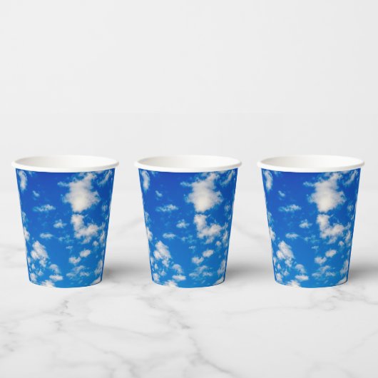Gobelets En Papier Nuages blancs floffants (Multi)