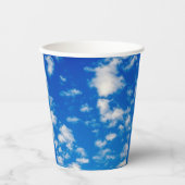 Gobelets En Papier Nuages blancs floffants (Recto)