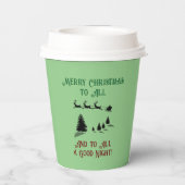 Gobelets En Papier Nuit avant Noël Père Noël (Verso)