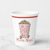 Gobelets En Papier Nuit de cinéma Popcorn (Recto)