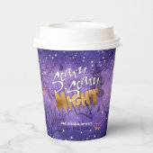 Gobelets En Papier Nuit effrayante Halloween violet ID946 (Verso)