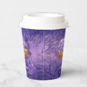 Gobelets En Papier Nuit effrayante Halloween violet ID946 (Droite)