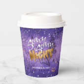 Gobelets En Papier Nuit effrayante Halloween violet ID946 (Recto)