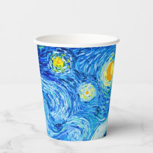 Gobelets En Papier Nuit Van Gogh Starry (Verso)