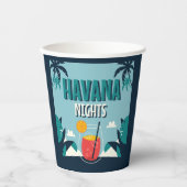 Gobelets En Papier "Nuits de La Havane" (Recto)